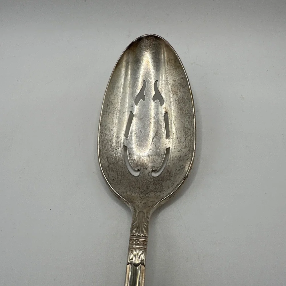 Holmes & Edwards ISC Danish Princess Pierced Silver Serving Spoon